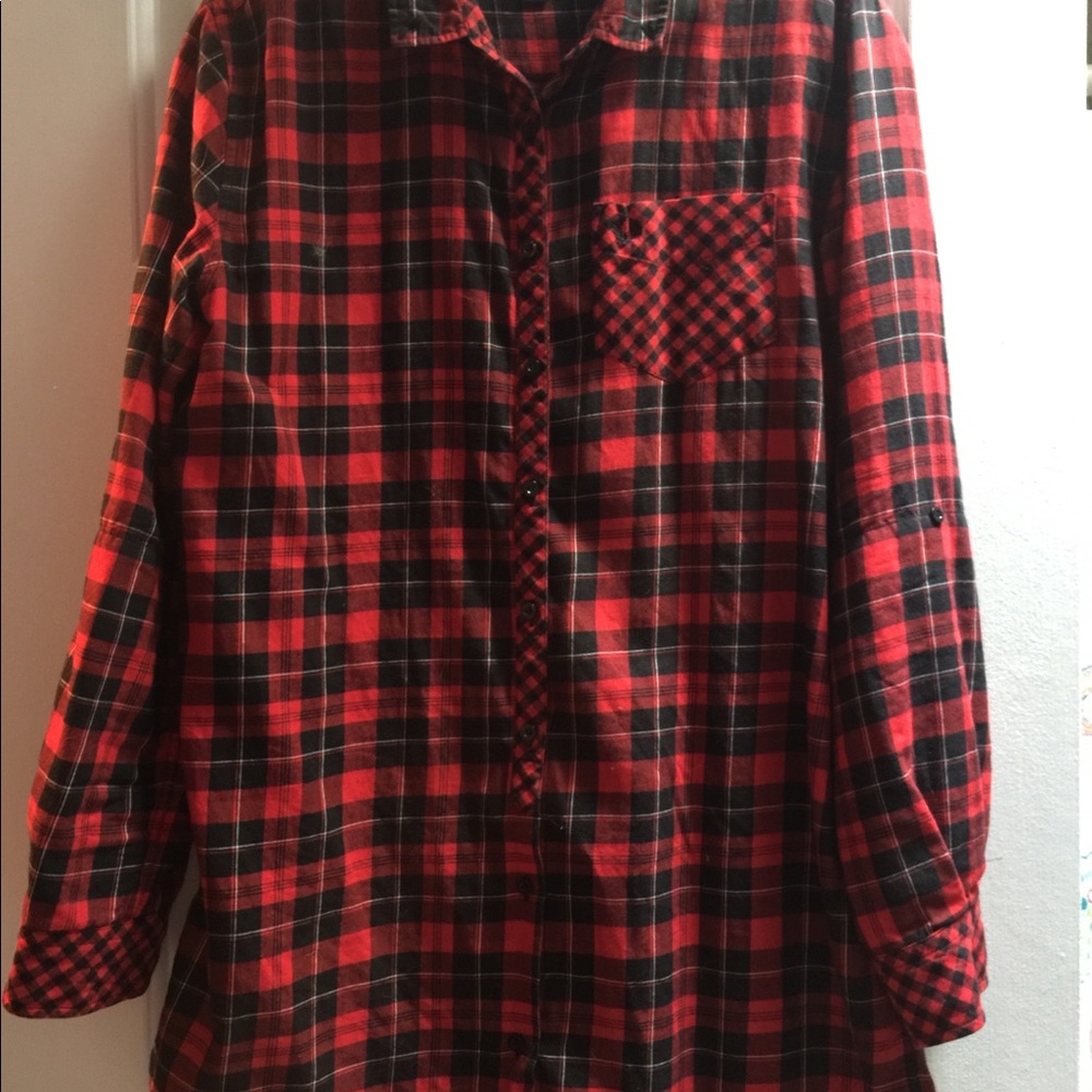 Fred Perry Flannel Button Up Dress